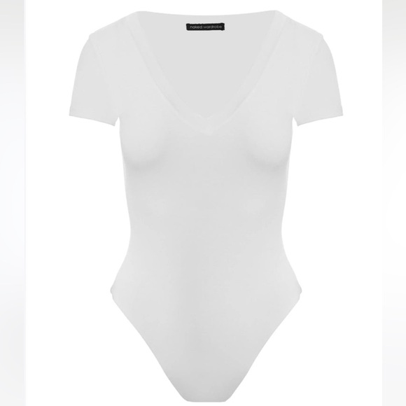 Naked Wardrobe V Neck Bodysuit - Picture 3 of 5